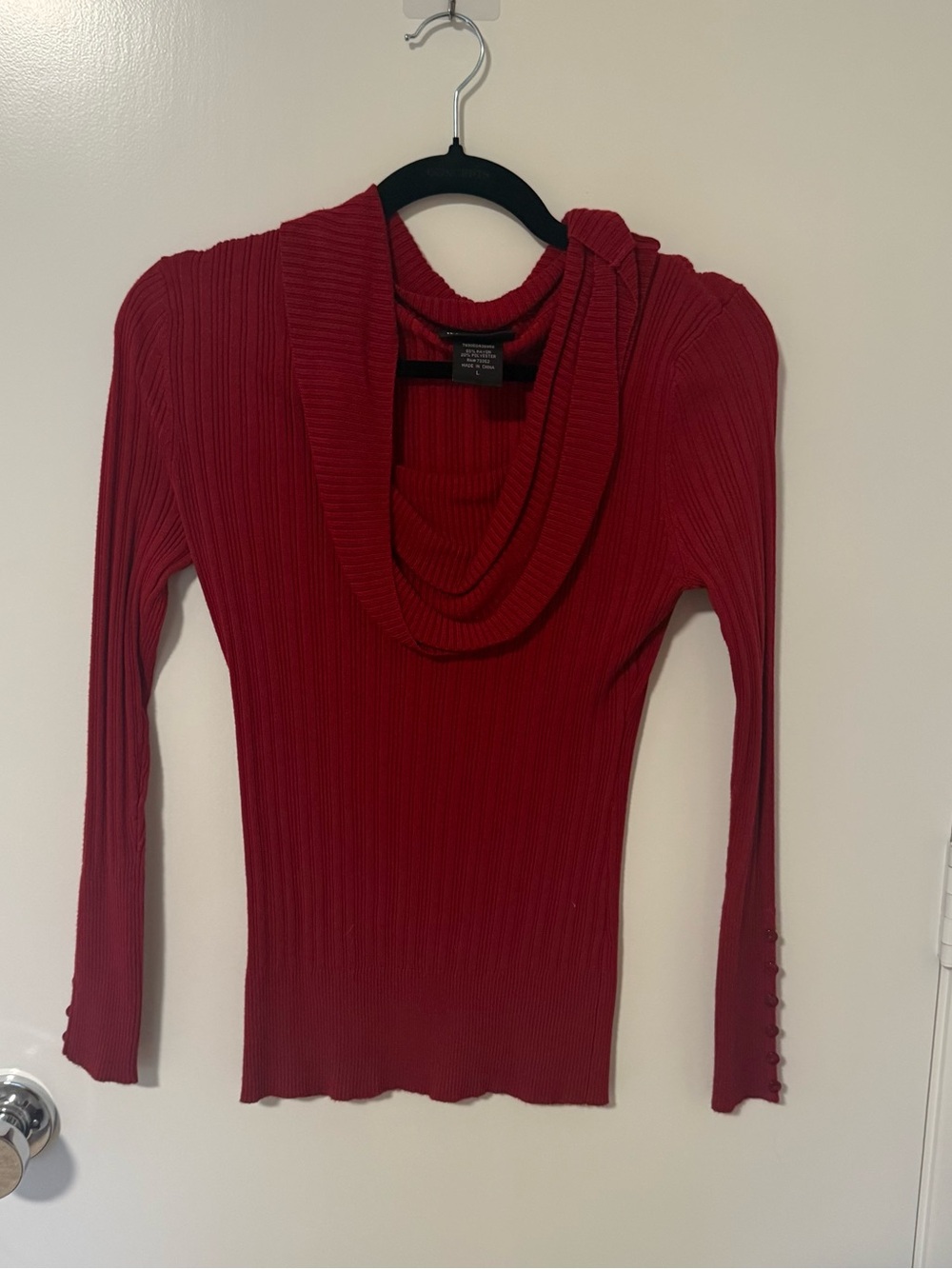 Y2K Off The Shoulder Sweater - Red